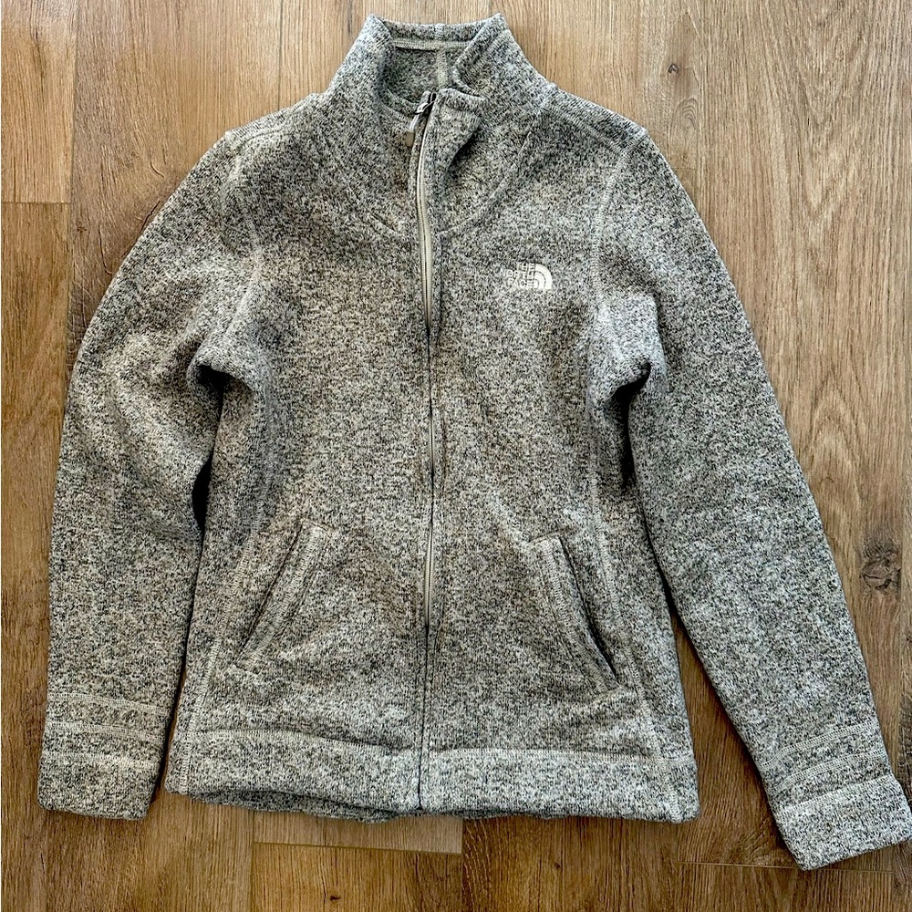The North Face Heather Gray Comfy Full Zip Women’s Fleece Outerwear Jacket NWOT